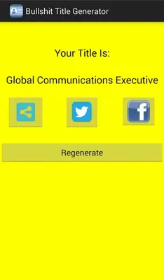 Bullshit Title Generator android App screenshot 0