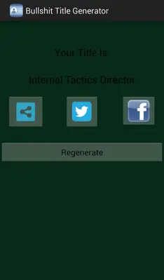 Bullshit Title Generator android App screenshot 2